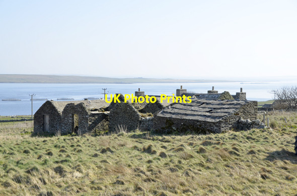 Photo 6"x4" Derelict buildings, Knarston Farm, Rousay Brinian c2012