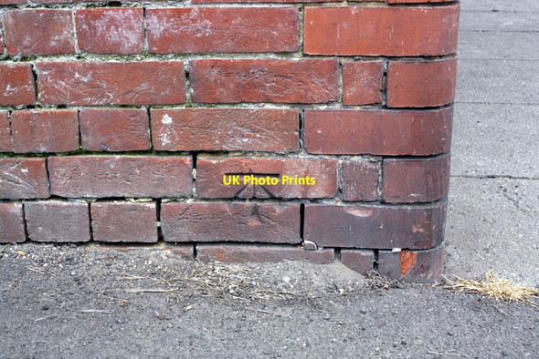 Photo 6"x4" Benchmark on shelter beside the Riverside Walk Salisbury c2012