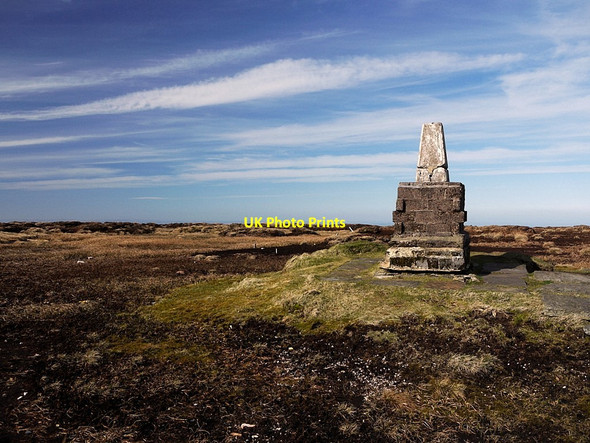 Photo 6"x4" Trig pillar on Cheviot summit Chevio c2012
