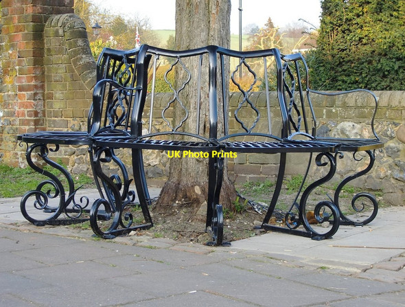 Photo 6"x4" Wrought-iron seats by the churchyard gate, Old Amersham Amersham c2012