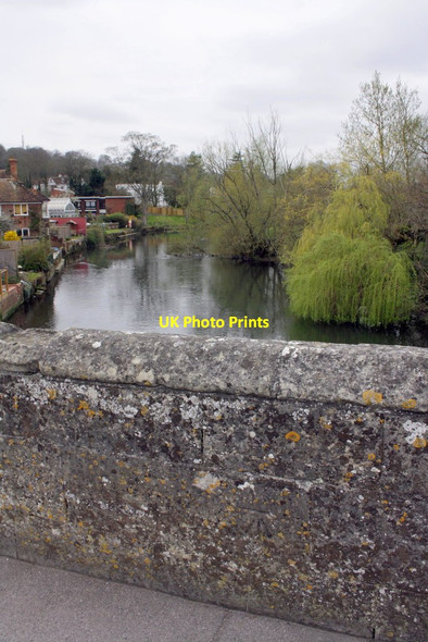 Photo 6"x4" River Avon over Ayleswade Bridge western parapet Salisbury c2012