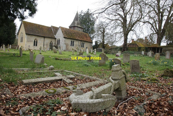 Photo 6"x4" Churchyard at All Saints Houghton\/SU3432 c2012