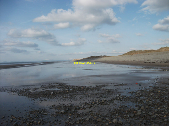 Photo 6"x4" Beach looking north Llanddwywe c2012