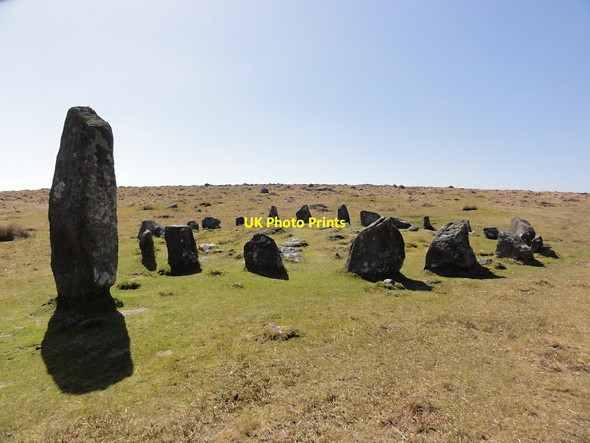 Photo 6"x4" Hingston Hill Stone Circle Sheepstor c2012