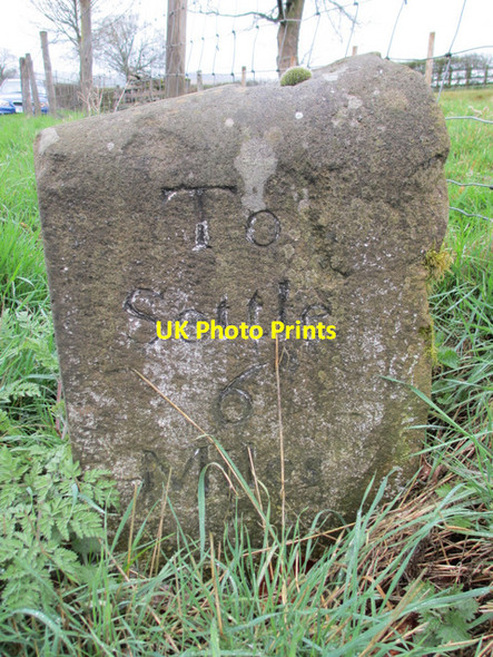 Photo 6"x4" Milestone 'To Settle 6 Miles' Hellifield c2012