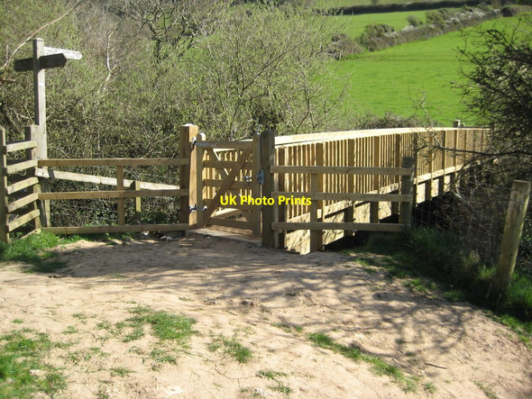 Photo 6"x4" Footbridge in Salcombe Sidmouth c2012