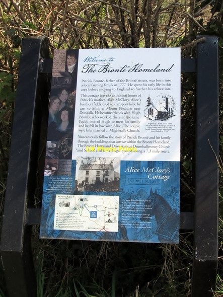 Photo 6"x4" Information board at Alice McClory's Cottage Milltown\/J1436 c2012