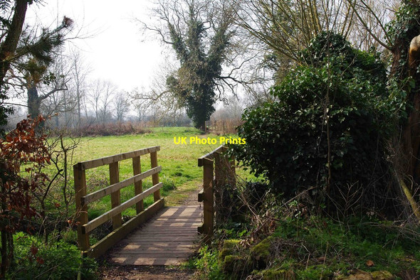 Photo 6"x4" Footbridge over drainage ditch on Seven Stiles Stroll, near Lechlade on Thames Lechlade on Thames c2012