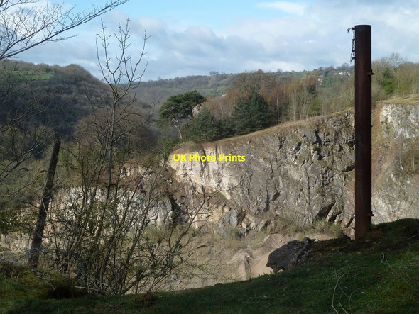 Photo 6"x4" Glimpse of quarry workings Matlock c2012