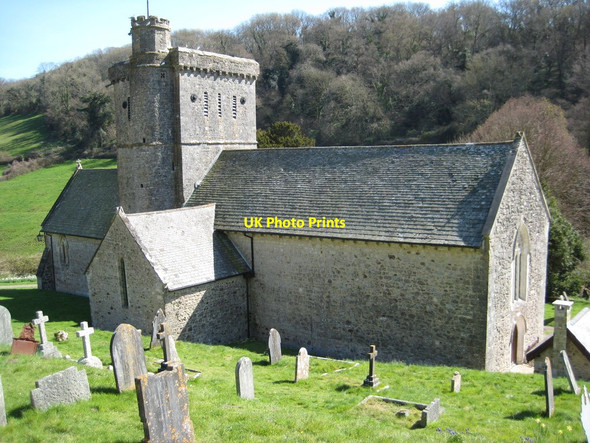 Photo 6"x4" Branscombe church Branscombe c2012