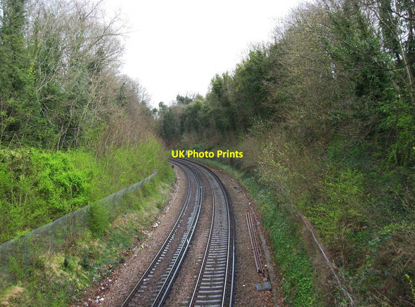 Photo 6"x4" Railway looking east from London Road Bridge, Guildford Guildford c2012