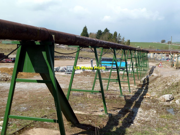 Photo 6"x4" Tailings pipeline at Cavendish Mill Eyam c2012