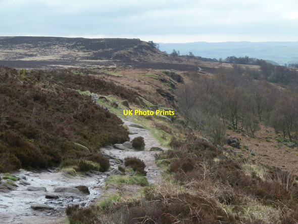 Photo 6"x4" White Edge footpath Nether Padley c2012
