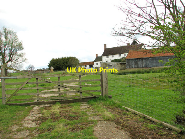 Photo 6"x4" Driveway to Hall Farm Stoke Ash c2012