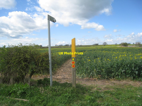 Photo 6"x4" Footpath to Belvoir Road Redmile c2012