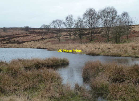 Photo 6"x4" Head of a small reservoir on Big Moor Curbar c2012
