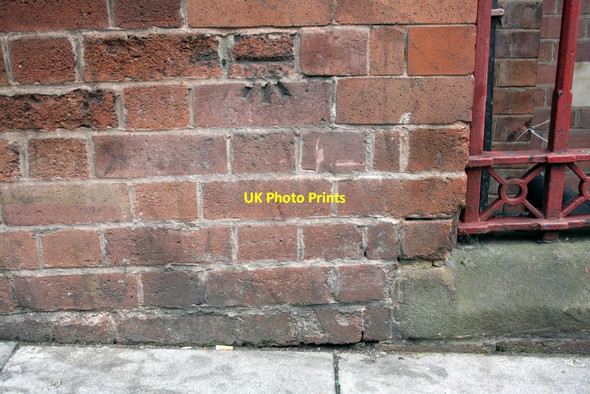 Photo 6"x4" Benchmark on City Mission, George Street face Nottingham\/SK5641 c2012