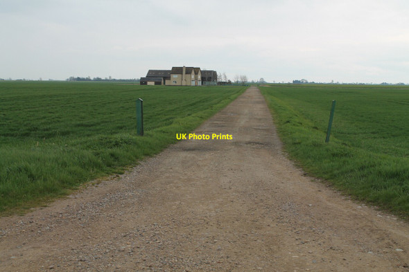 Photo 6"x4" Track to Neslam Farm, from Neslam Road Little Wisbeach c2012