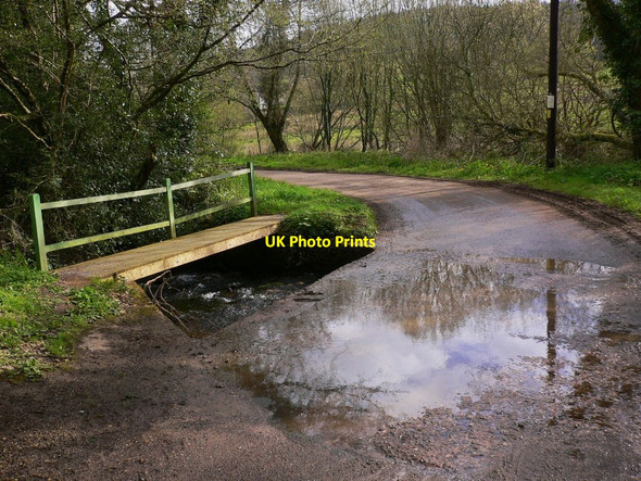 Photo 6"x4" Ford over Offwell Brook near Smallicombe Farm Tricombe c2012