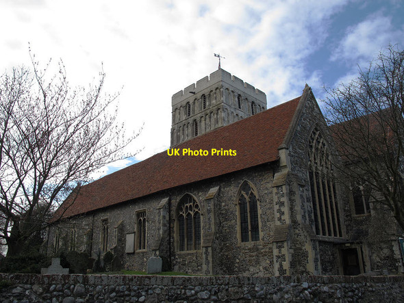 Photo 6"x4" St Clement's church, south aisle Sandwich c2012