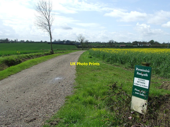 Photo 6"x4" Permissive Footpath Debenham c2012