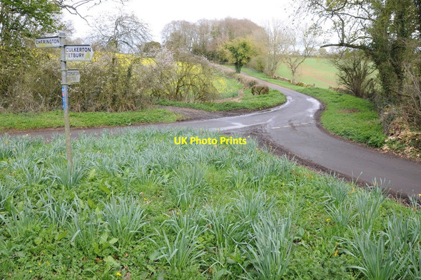 Photo 6"x4" Road junction near Rodmarton Rodmarton c2012