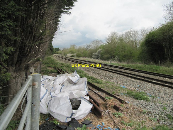 Photo 6"x4" Railway towards Hungerford Marsh Gate\/SU3268 c2012