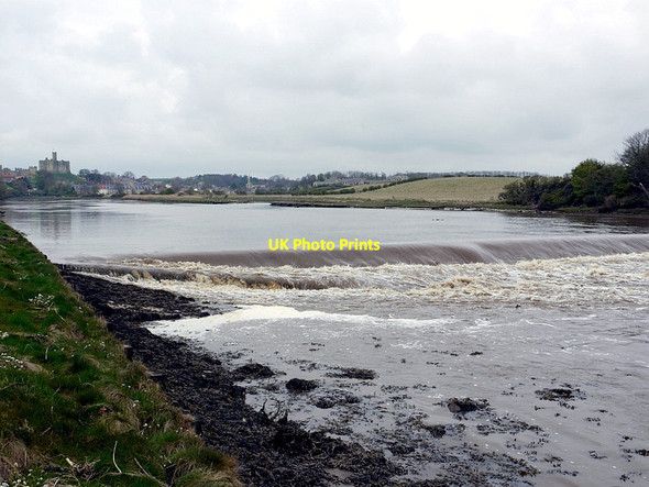 Photo 6"x4" Weir on River Coquet below Warkworth Amble c2012