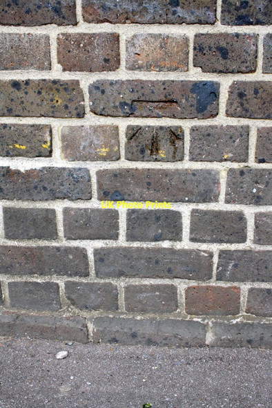 Photo 6"x4" Benchmark on Debden Post Office Loughton\/TQ4396 c2012