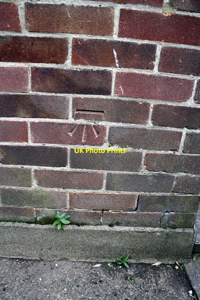 Photo 6"x4" Benchmark on #34 Rookwood Avenue Loughton\/TQ4396 c2012