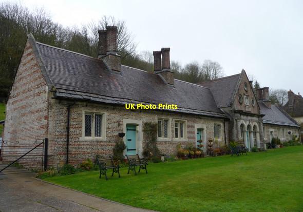 Photo 6"x4" Almshouses, Milton Abbas, Dorset Milton Abbas c2012