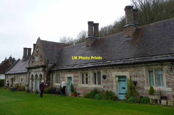 Photo 6"x4" Almshouses, Milton Abbas, Dorset Milton Abbas c2012