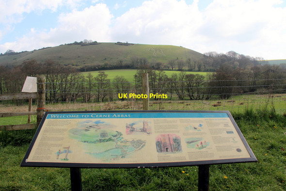 Photo 6"x4" Information Board, Cerne Abbas, Dorset Cerne Abbas c2012