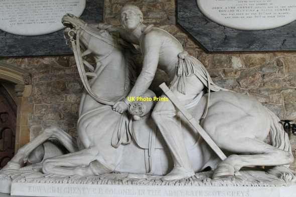 Photo 6"x4" Sculpture of Colonel Edward Hawkins Cheney Gaddesby c2012