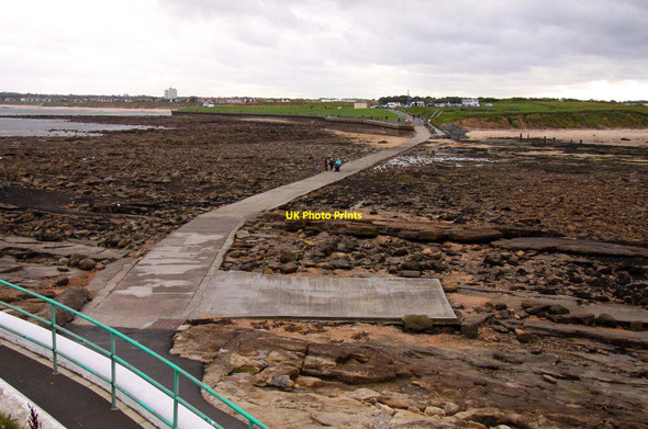 Photo 6"x4" The causeway to Curry's Point Whitley Sands c2011