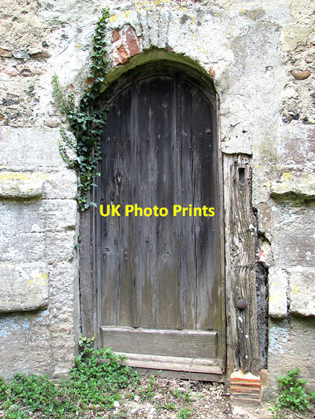 Photo 6"x4" Small door into the tower of All Saints church in Hundon Babel Green c2012