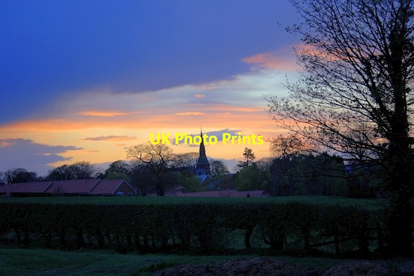 Photo 6"x4" Dusk over Ayton Great Ayton c2012