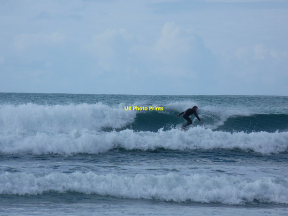 Photo 6"x4" Surfing off the beach at Baile Sear Iolaraigh c2012