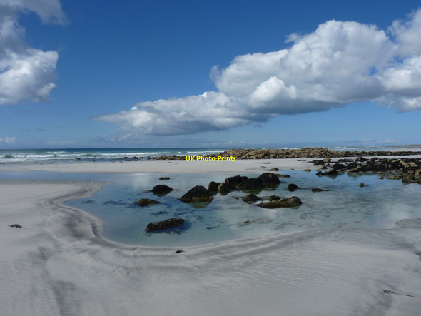 Photo 6"x4" Scattered rocks in the sand of Teanna Mhachair Iolaraigh c2012