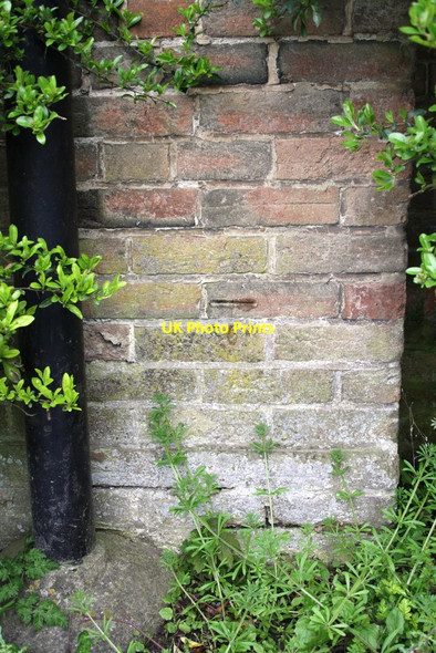 Photo 6"x4" Benchmark on chimney breast of #4 West Ginge East Ginge c2012