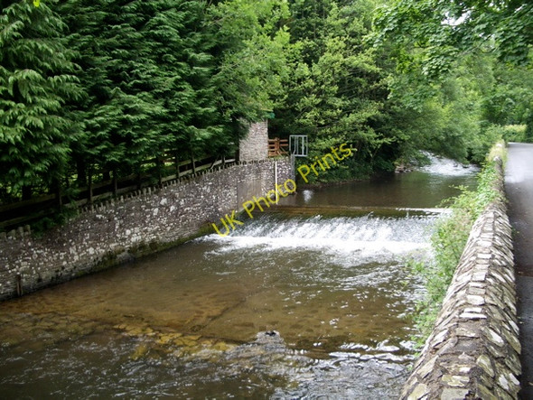 Photo 6"x4" Weir on the Grwyne Fawr, below Llangenny Llangenny c2008