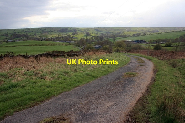 Photo 6"x4" Track Down from Grindon Moor Onecote c2012