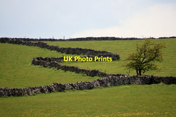 Photo 6"x4" Dry Stone Walls, Low Wetton Hill Wetton\/SK1055 c2012