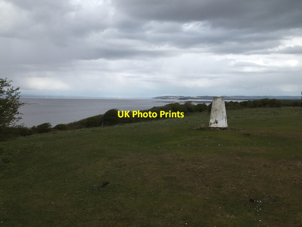 Photo 6"x4" Trig point on Sand Point Woodspring Priory c2012