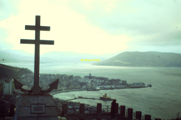 Photo 6"x4" Gourock from Lyle Hill Gourock c1980