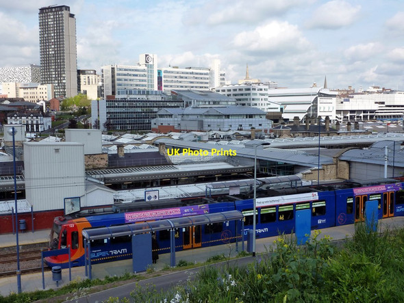 Photo 6"x4" City centre roofscape Sheffield\/SK3587 c2012
