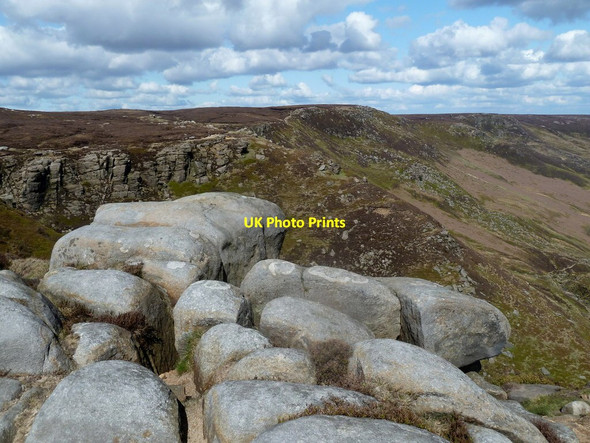 Photo 6"x4" Rocks at the head of Grindsbrook Clough Upper Booth c2012
