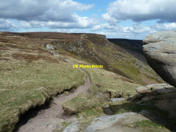 Photo 6"x4" Footpath by the edge of Grindsbrook Clough Upper Booth c2012