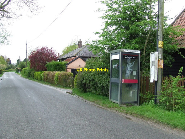 Photo 6"x4" Telephone Box Blacksmith's Green c2012