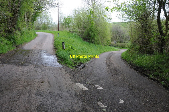 Photo 6"x4" Country road junction Neuadd\/SN6921 c2012